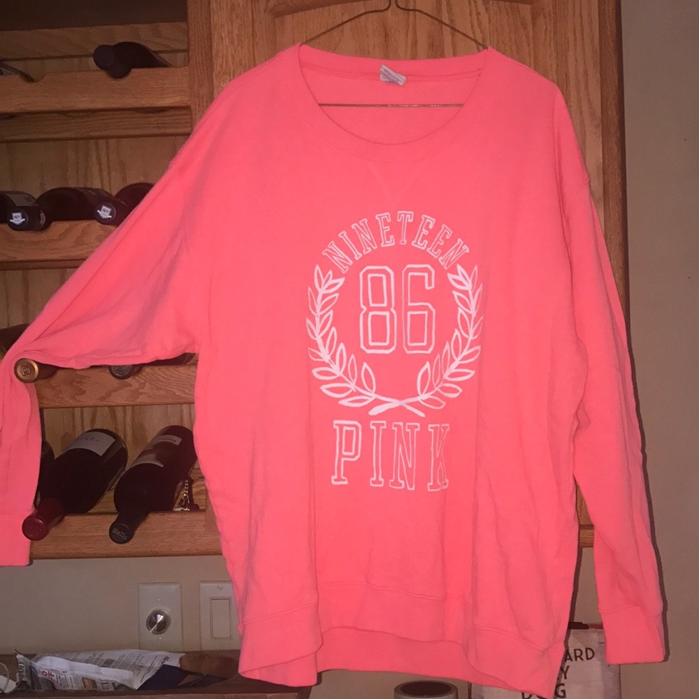 Victoria's Secret crew neck neon sweatshirt